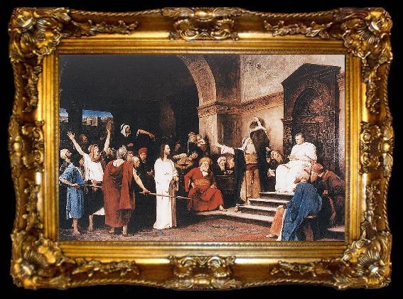 framed  Mihaly Munkacsy christ before pilate, ta009-2